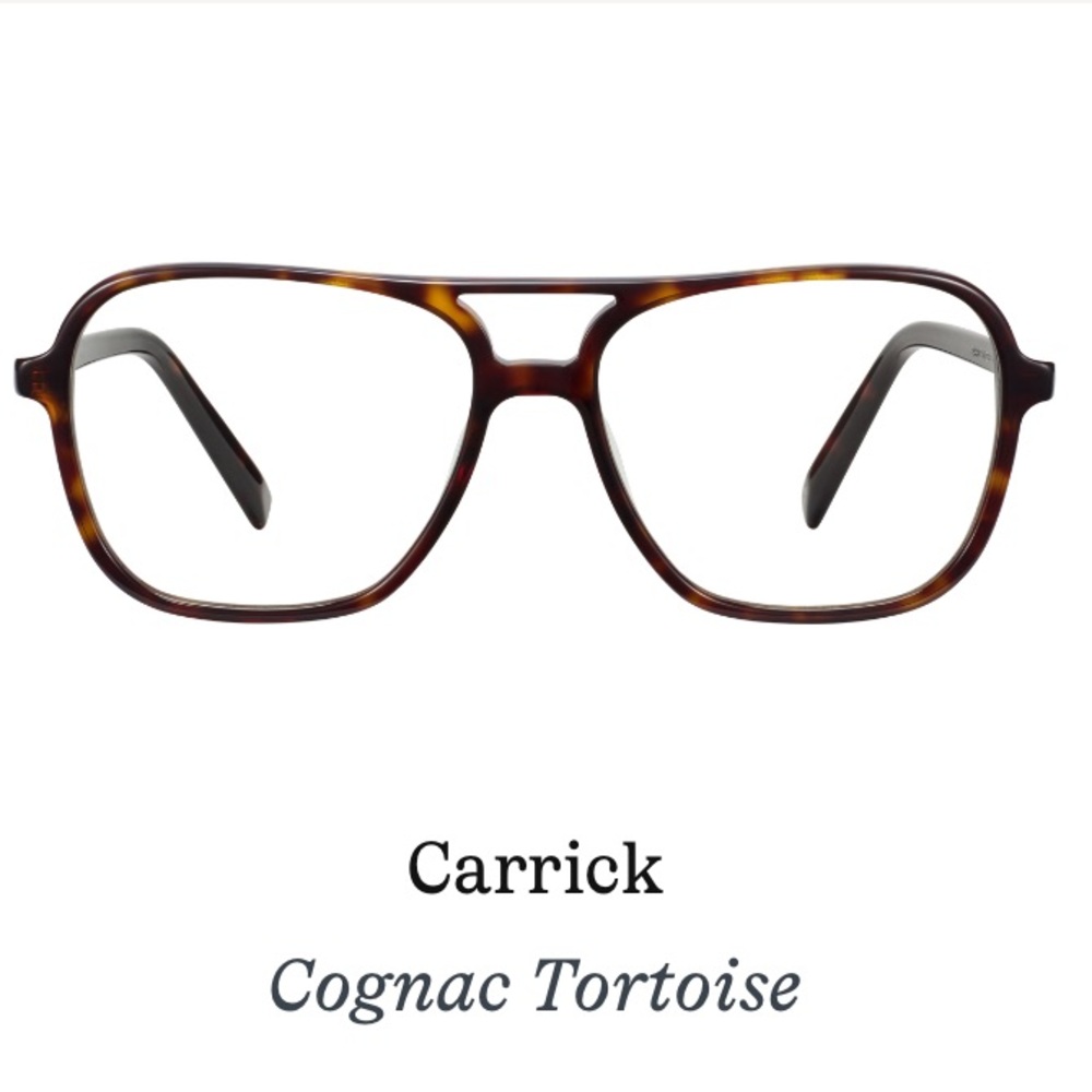 Warby Parker Carrick Cognac Tortoise Glasses
